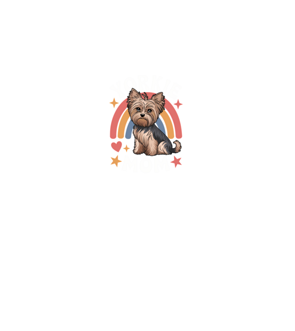 Yorkie mom fekete pólóra minta fekete pólón
