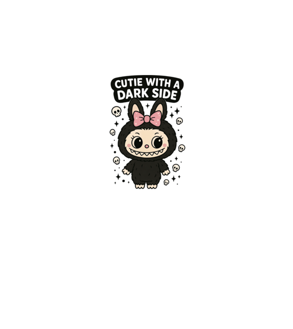 Cutie with a dark side minta fehér pólón