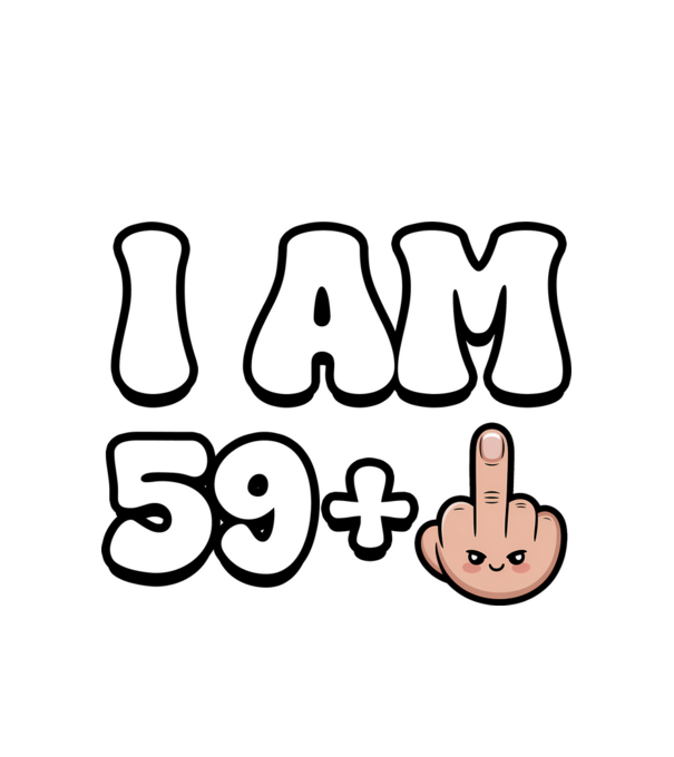 I am 59+1 minta fehér pólón