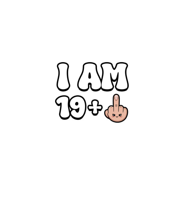 I am 19+1 minta homokszín pólón