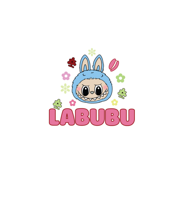 Labubu minta fekete pólón