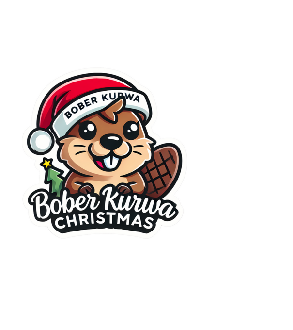 Bober Kurwa Christmas minta fehér pólón
