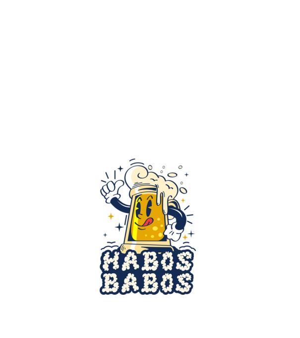 Habos Babos minta fehér pólón