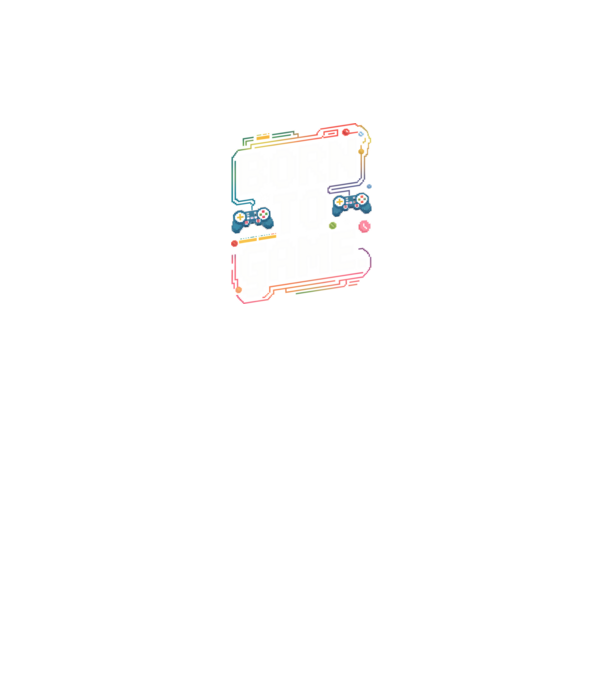 Born to Game pixel fekete alapra minta királykék pólón