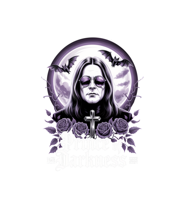Prince of Darkness minta fehér pólón