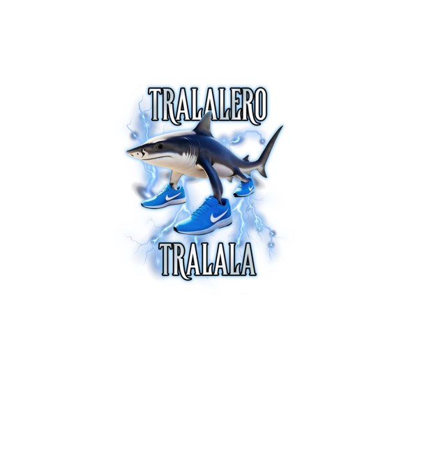 Tralalero Tralala minta fekete pólón