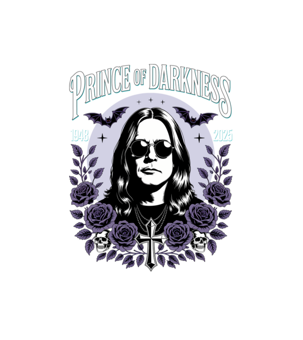 Prince of Darkness minta fehér pólón