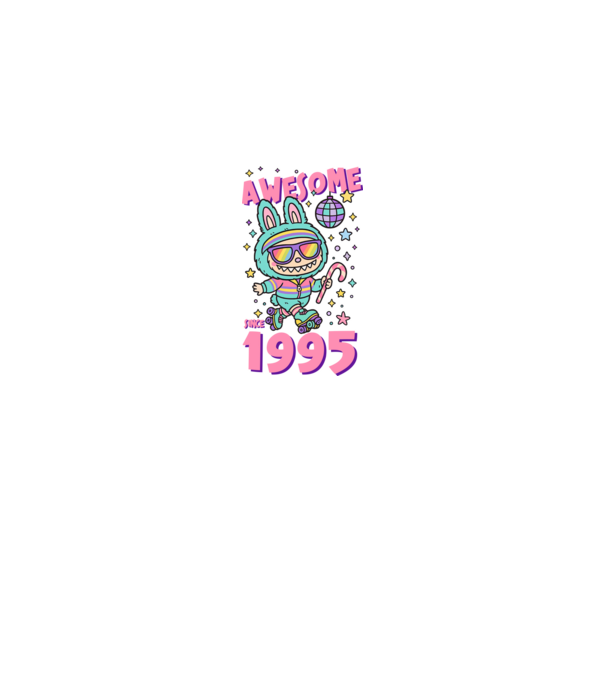 Awesome since 1995 Labubu - 30 éves születésnapra minta királykék pólón