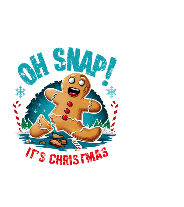 OH SNAP it's christmas fehér pólóra minta fekete pólón