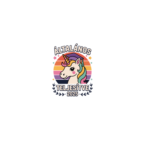 Általános teljesítve minta fehér/piros pólón