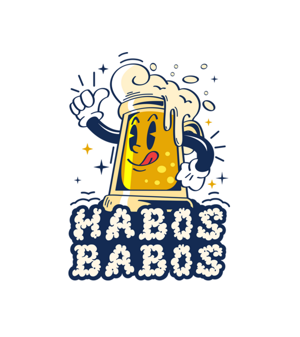 Habos Babos minta fehér pólón