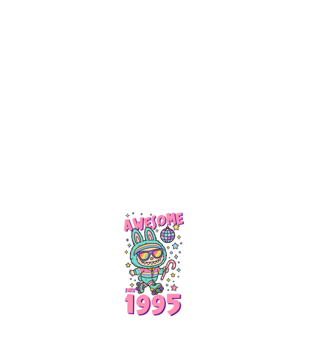 Awesome since 1995 Labubu - 30 éves születésnapra minta világos rózsaszín pólón