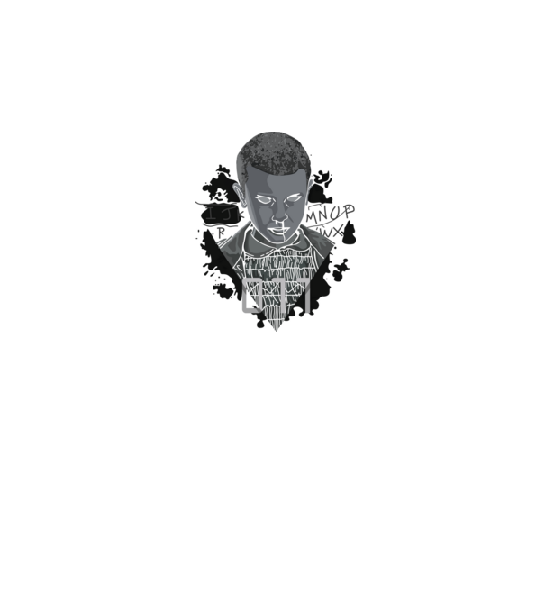 Stranger Things 011 minta sötétkék pólón