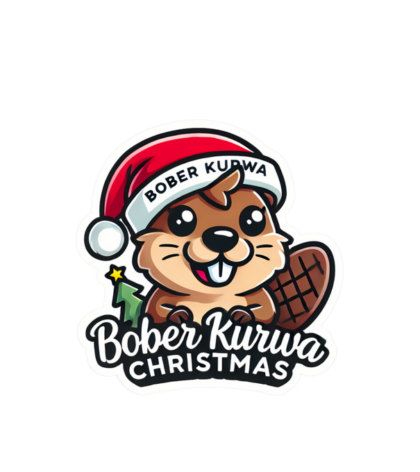Bober Kurwa Christmas minta fehér pólón