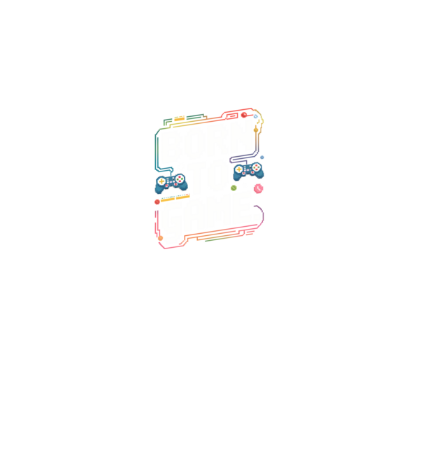 Born to Game pixel fekete alapra minta fekete pólón