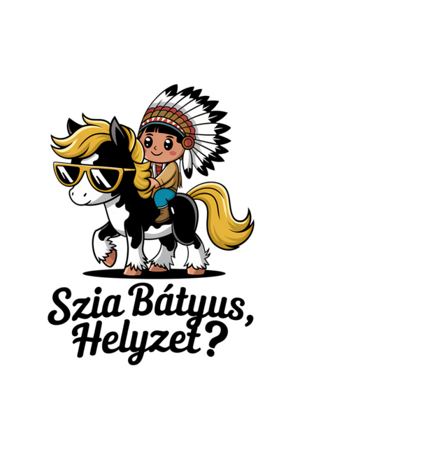Szia Bátyus, helyzet? - Yakkari minta fekete pólón