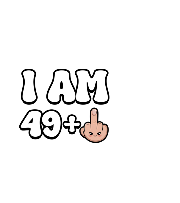 I am 49+1 minta fehér pólón