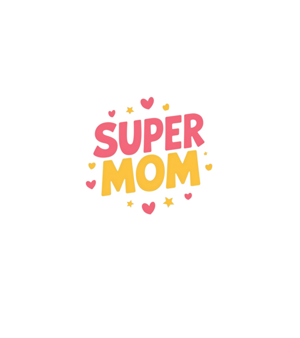 Super Mom fekete pólóra minta szürke pólón