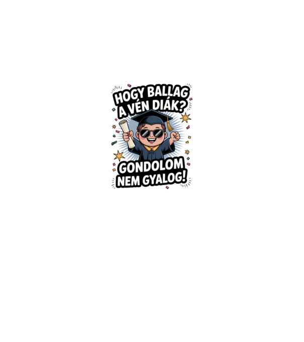 Hogy ballag a vén diák minta királykék pólón