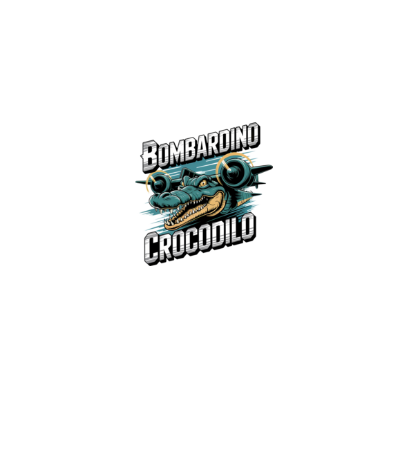 Bombardino Crocodilo 2 minta fekete pólón