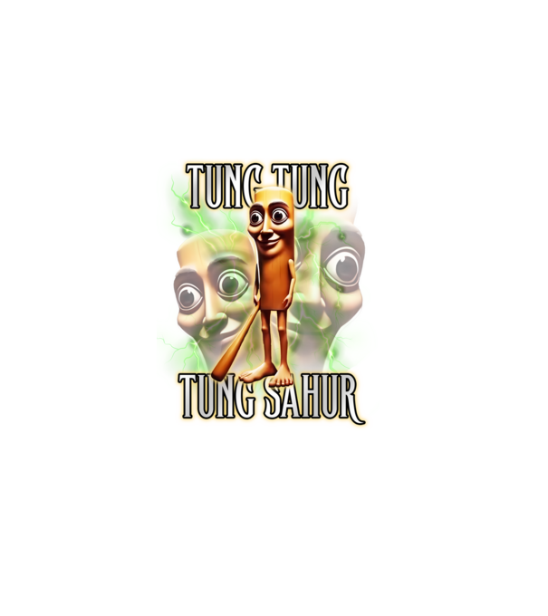 Tung Tung Tung Sahur minta fekete pólón