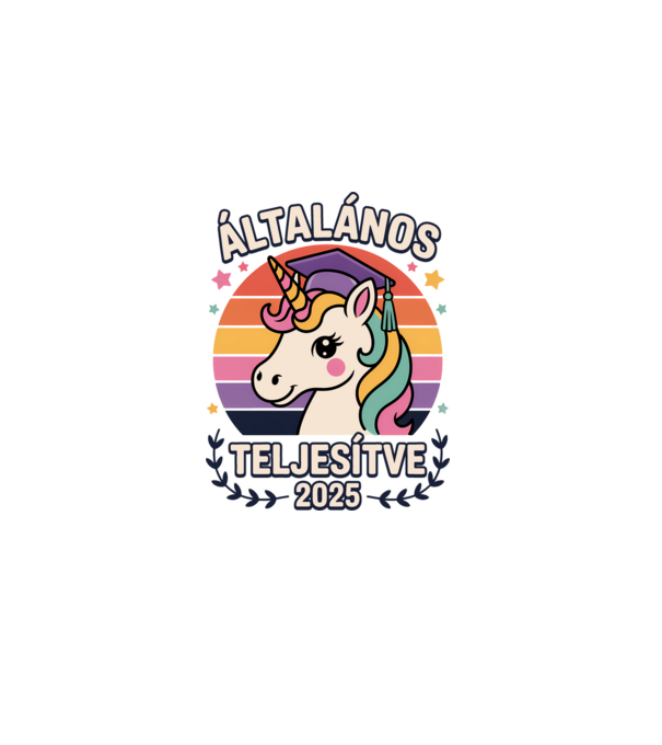 Általános teljesítve minta fehér pólón