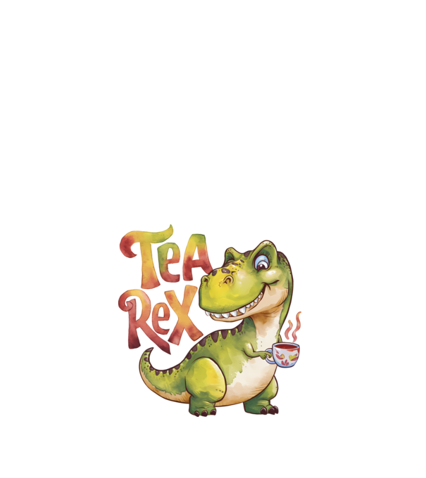 Tea Rex minta fehér pólón