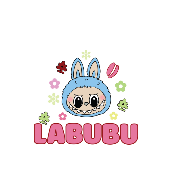 Labubu minta homokszín pólón