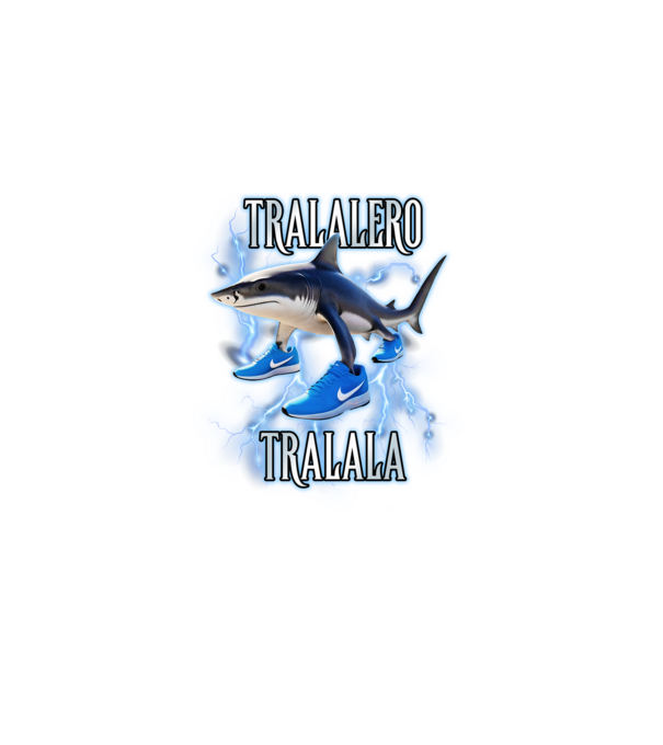 Tralalero Tralala minta fekete pólón