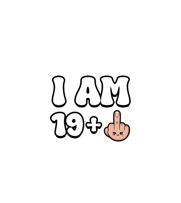 I am 19+1 minta fehér/piros pólón