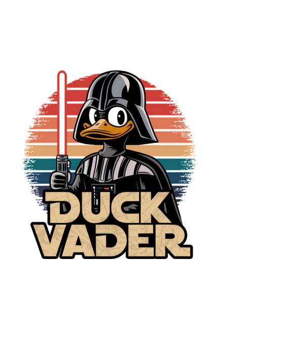 Duck Vader minta fehér pólón