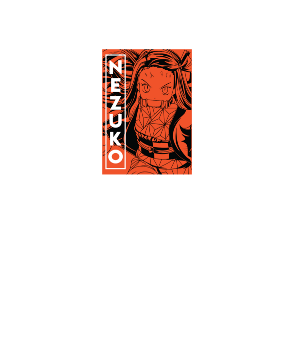 Nezuko poszter minta fekete pólón