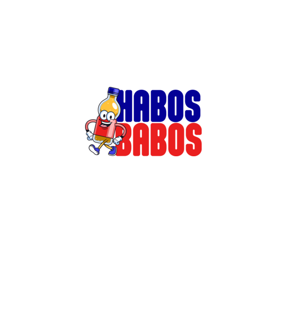 Habos Babos minta fehér pólón
