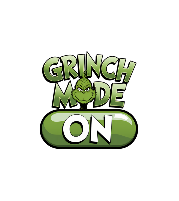 Grinch mode ON minta fehér pólón