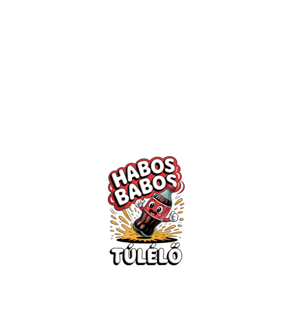 Habos Babos Túlélő minta fehér pólón