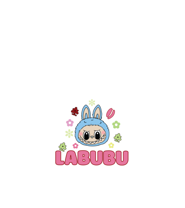 Labubu minta fehér pólón