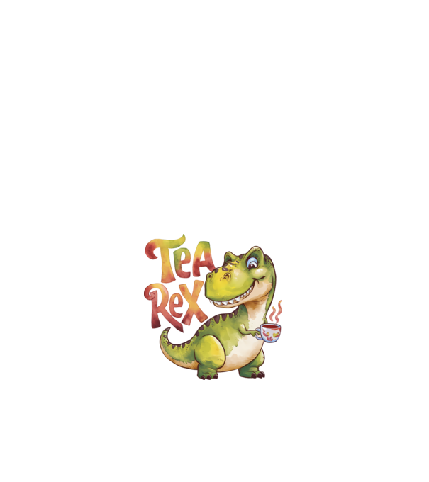 Tea Rex minta fehér pólón