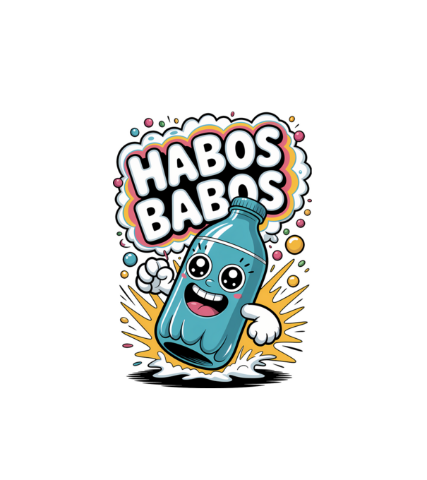 Habos Babos minta fehér pólón