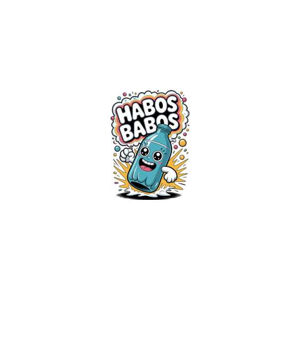 Habos Babos minta fekete pólón