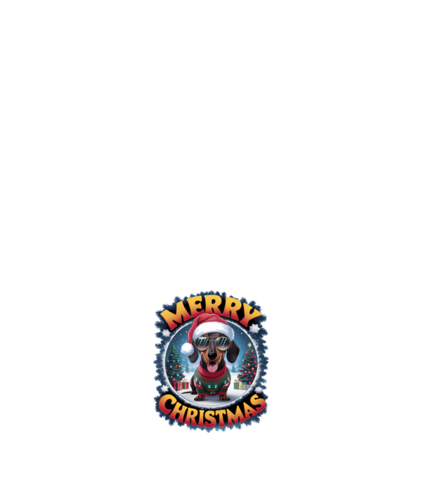 Merry Christmas tacskó minta fehér pólón