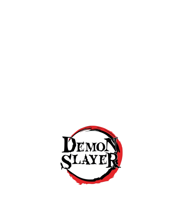 Demon Slayer logo minta fehér pólón