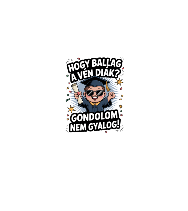 Hogy ballag a vén diák minta homokszín pólón