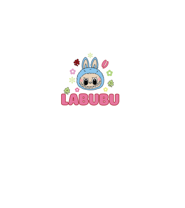 Labubu minta fekete pólón