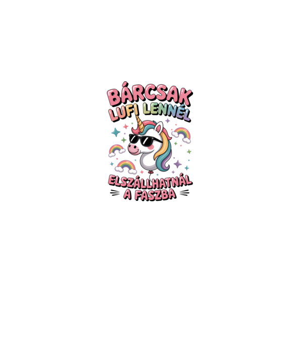 Bárcsak lufi lennél minta fehér pólón