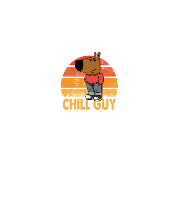 Chill guy Vintage minta fekete pólón