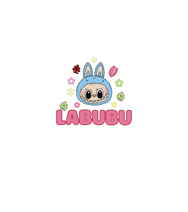 Labubu minta fekete pólón