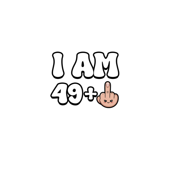 I am 49+1 minta fehér pólón
