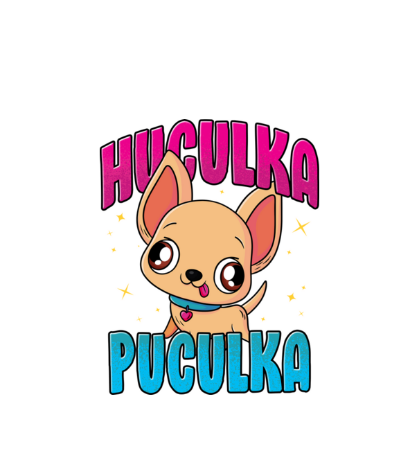 Huculka Puculka Csivava minta fehér pólón