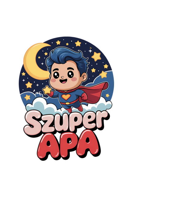 SZUPER APA 1 minta fekete pólón