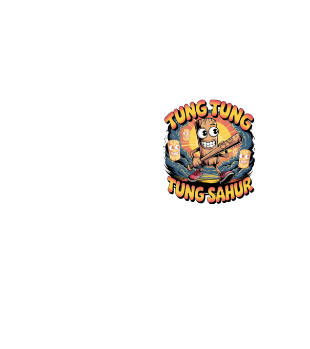 Tung Tung Tung Sahur Retro minta neonsárga pólón